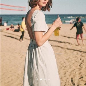 Sezane Odalie Dress in Blue Ecru Stripe size 38